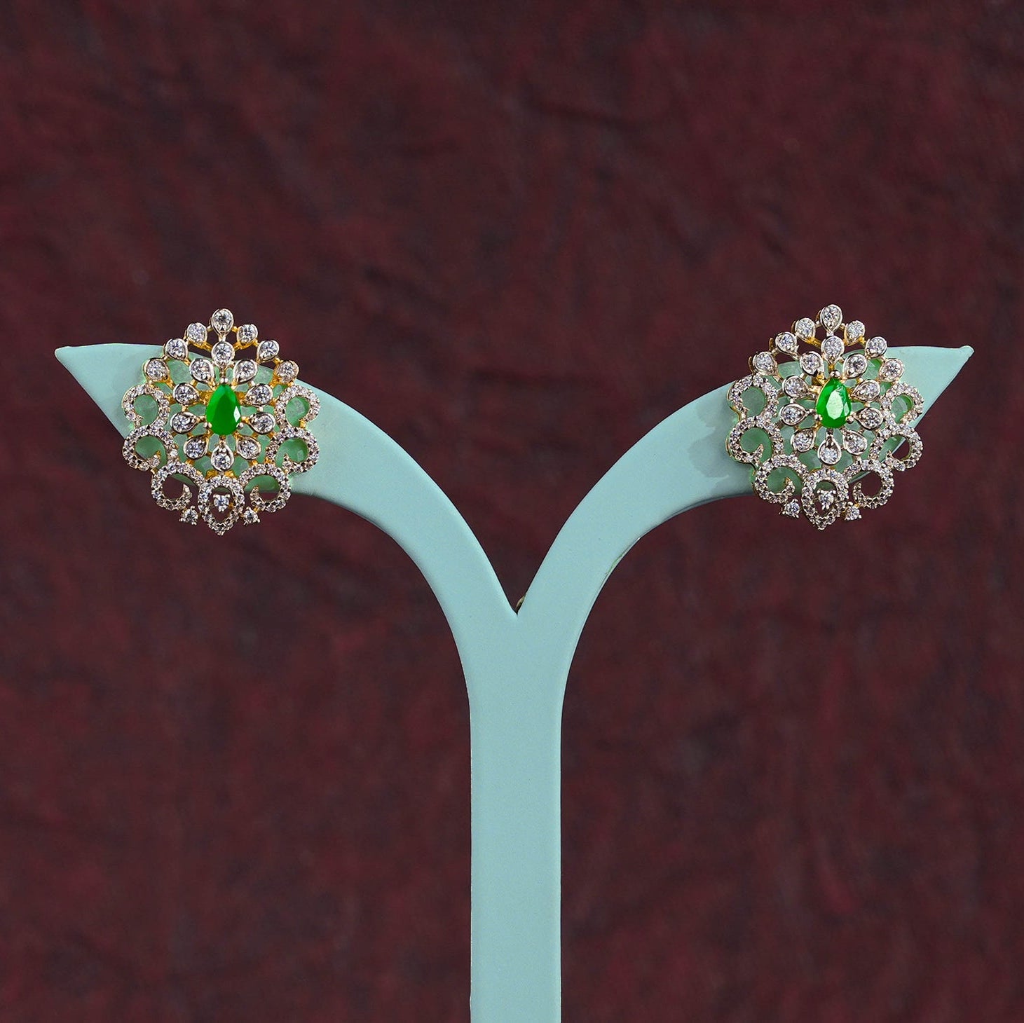 Gold Plated Cubic Zirconia (CZ) Stud Earring