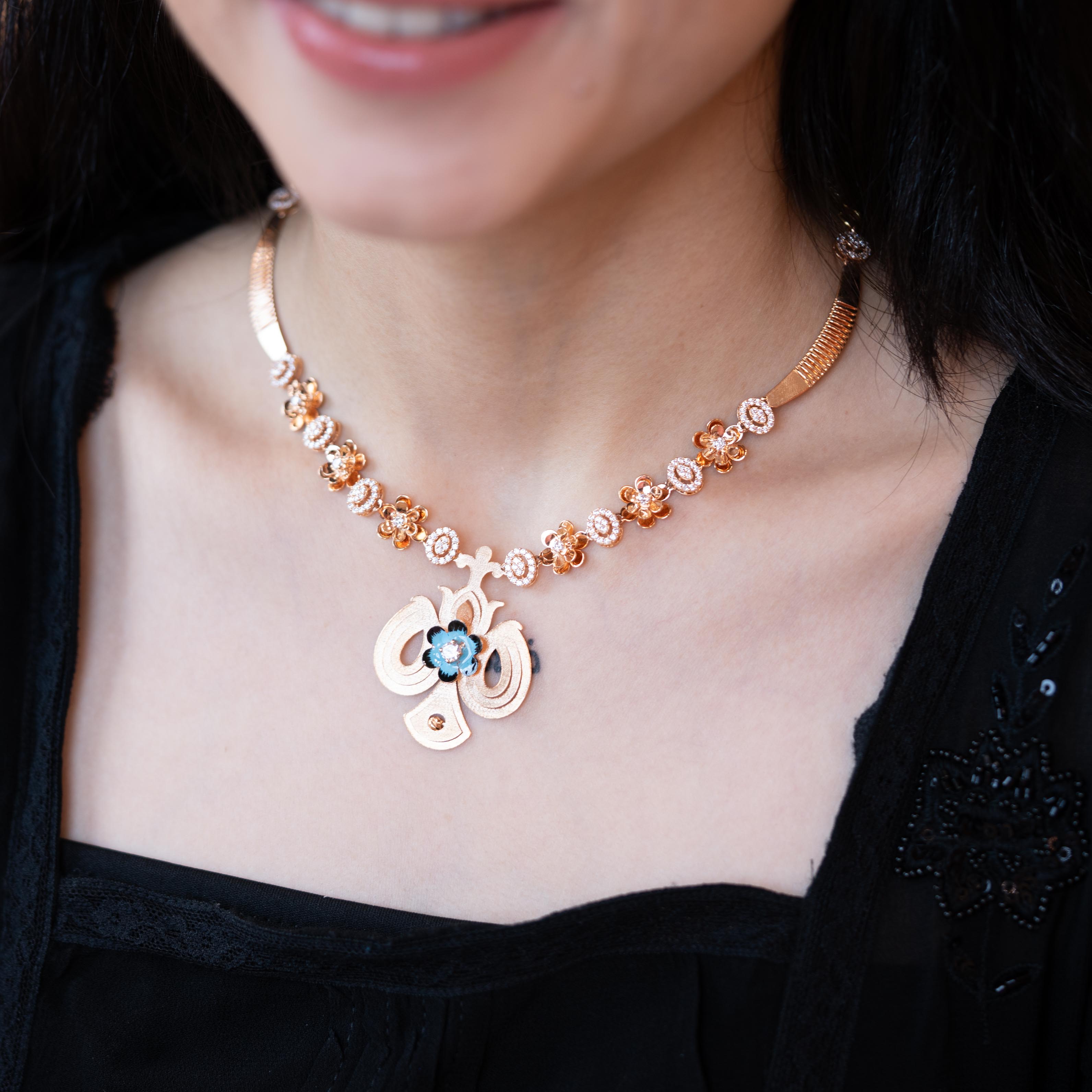 Floral - Rose Gold Necklace