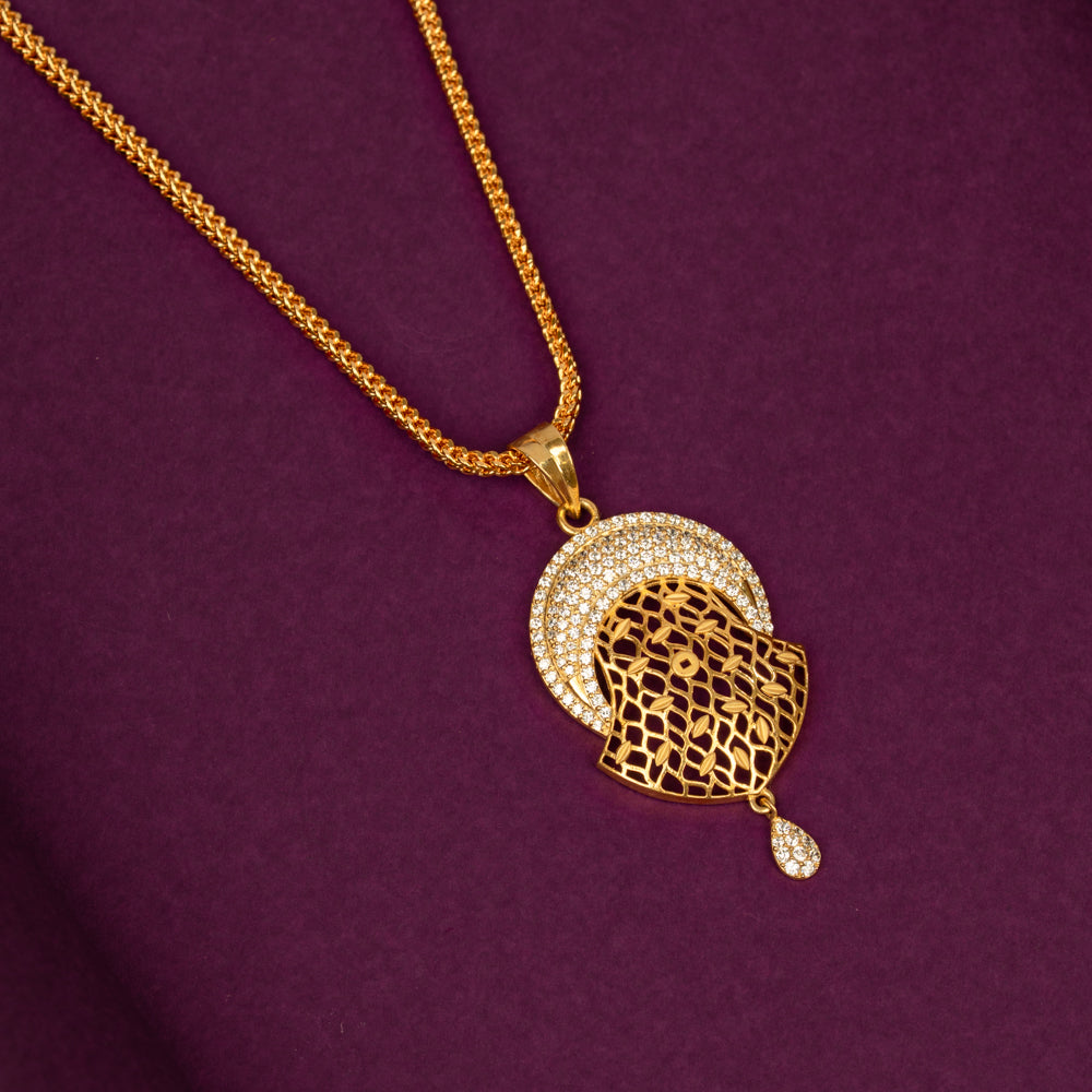 Gold Plated Chain & Pendant Set
