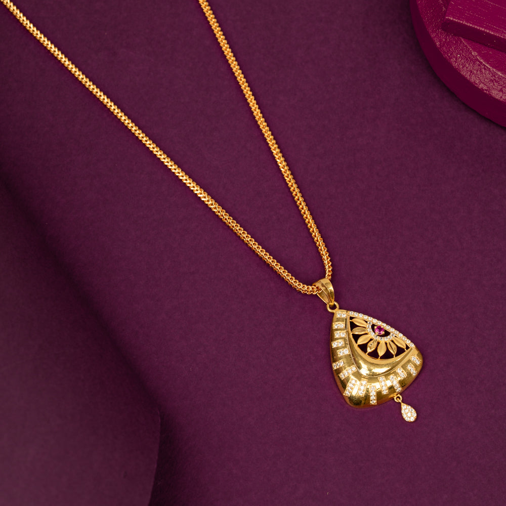 Gold Plated Chain & Pendant Set