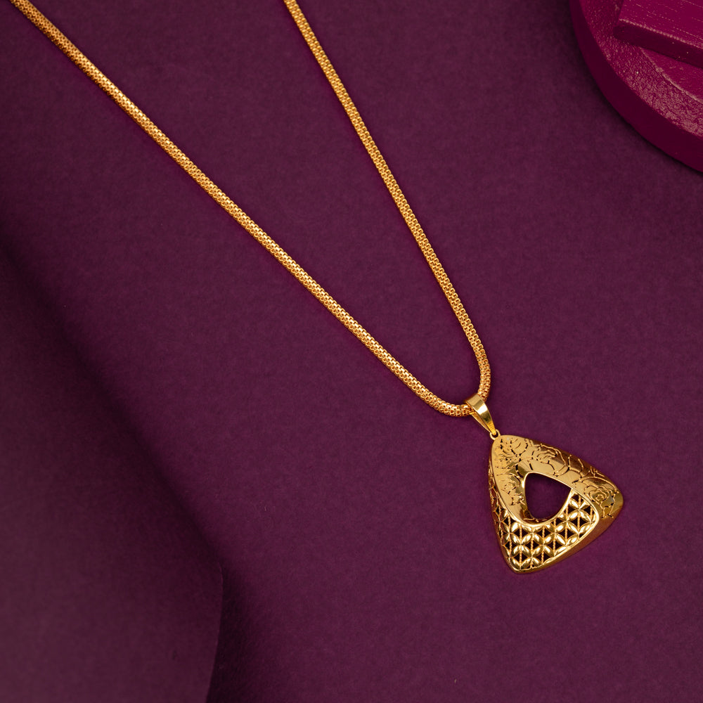 Gold Plated Chain & Pendant Set