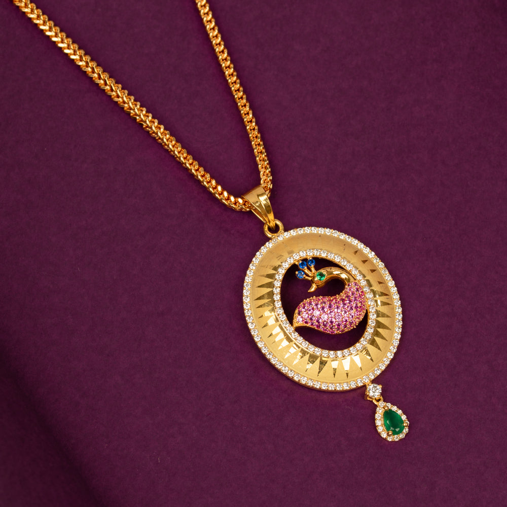 Gold Plated Chain & Pendant Set