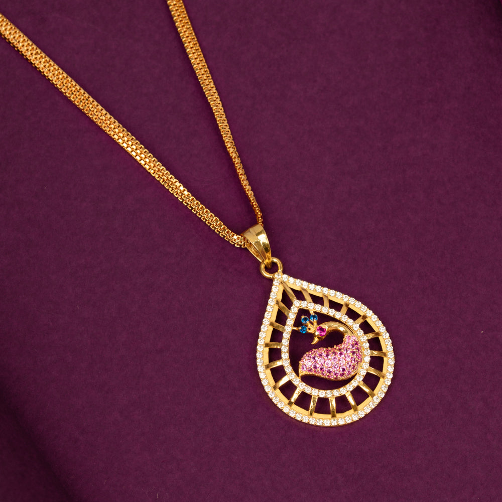 Gold Plated Chain & Pendant Set