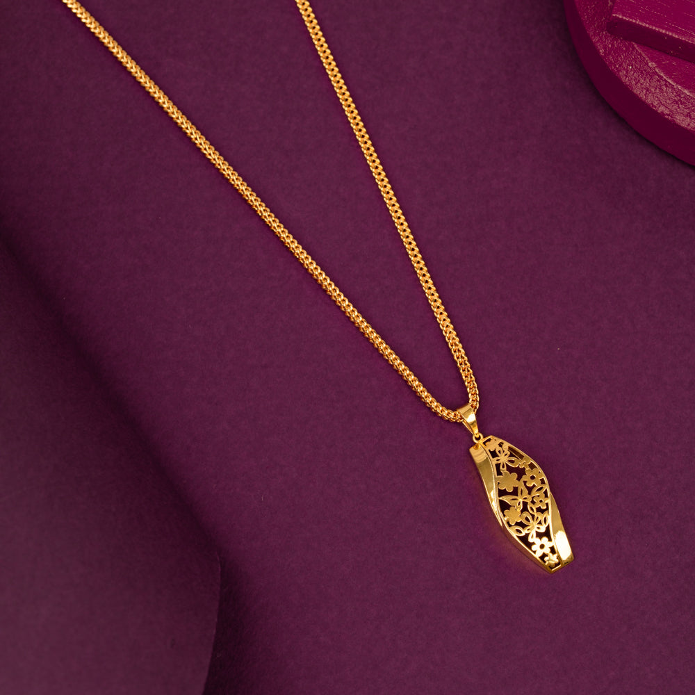 Gold Plated Chain & Pendant Set