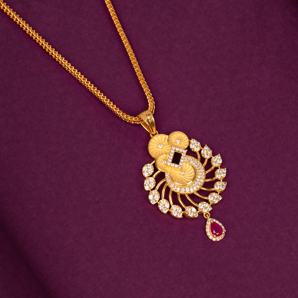 Gold Plated Chain & Pendant Set