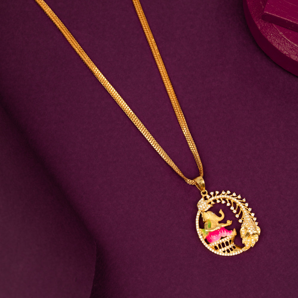 Gold Plated Chain & Pendant Set