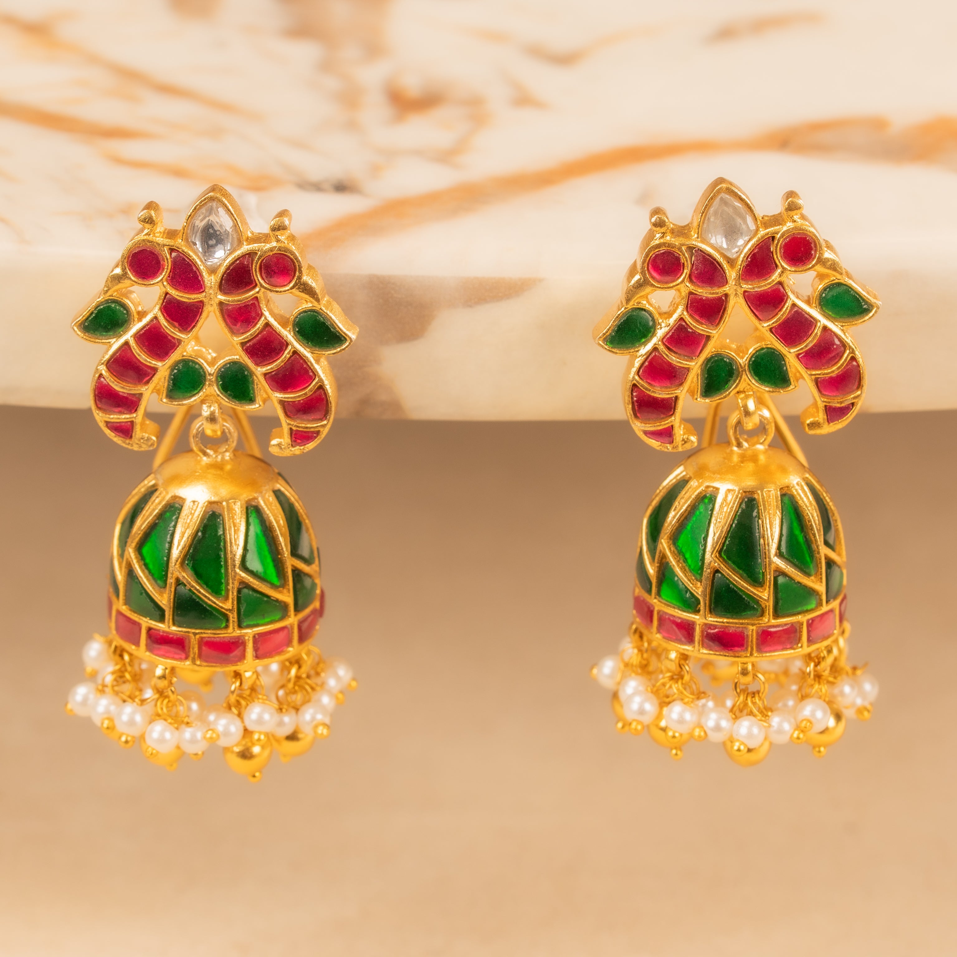 Kundan Jhumkas