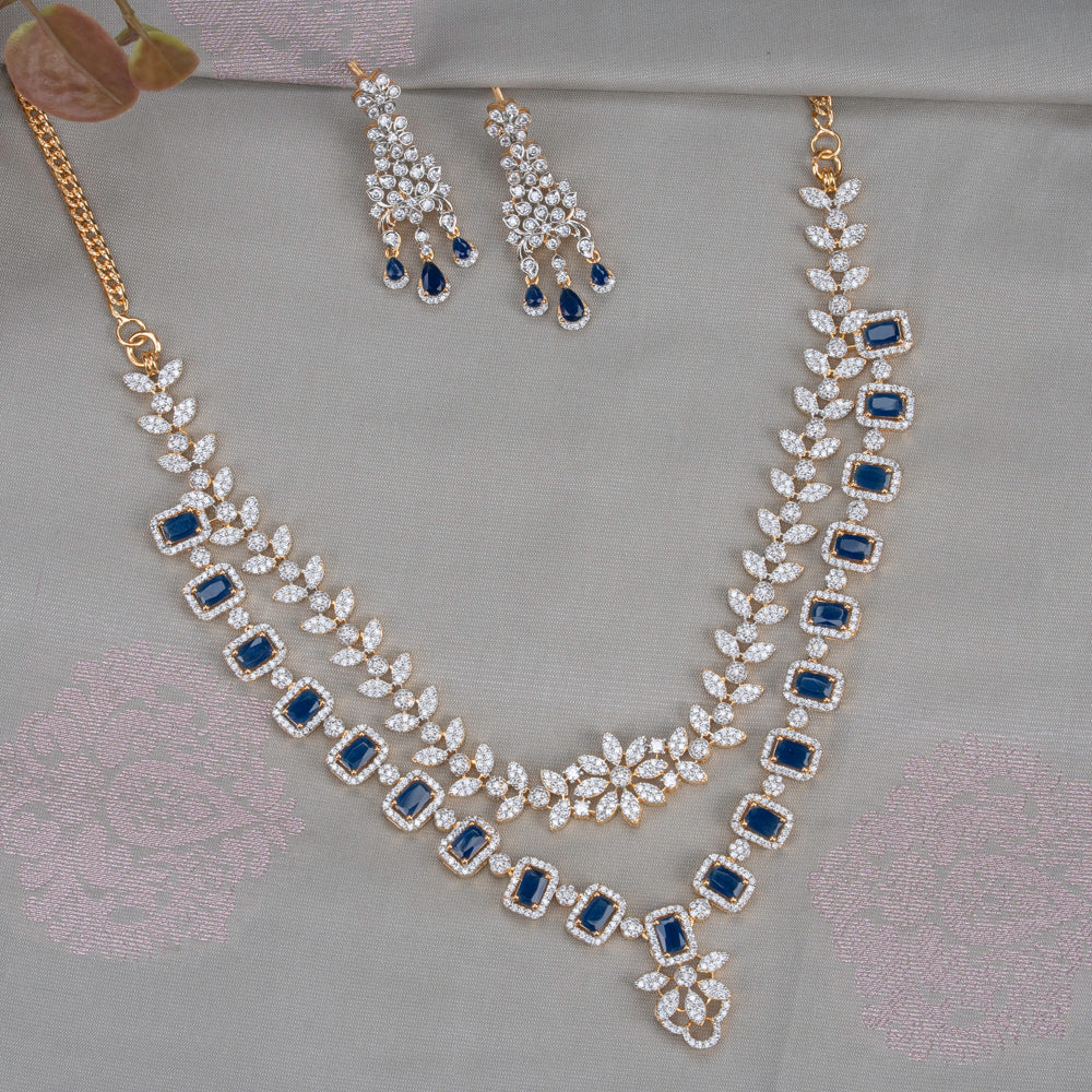 CZ Necklace & Earring