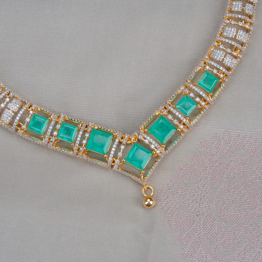 CZ Necklace & Earring