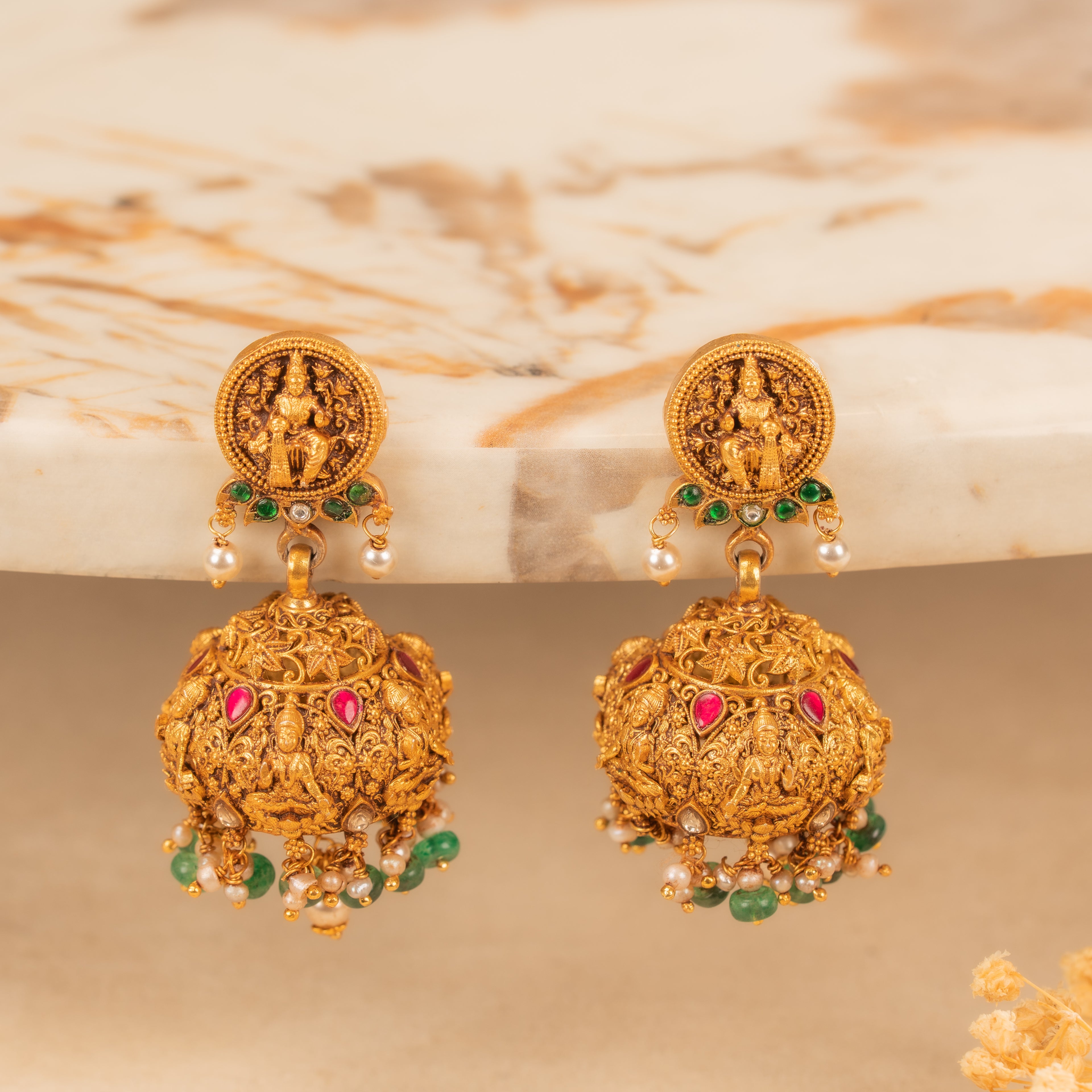Kundan Jhumkas