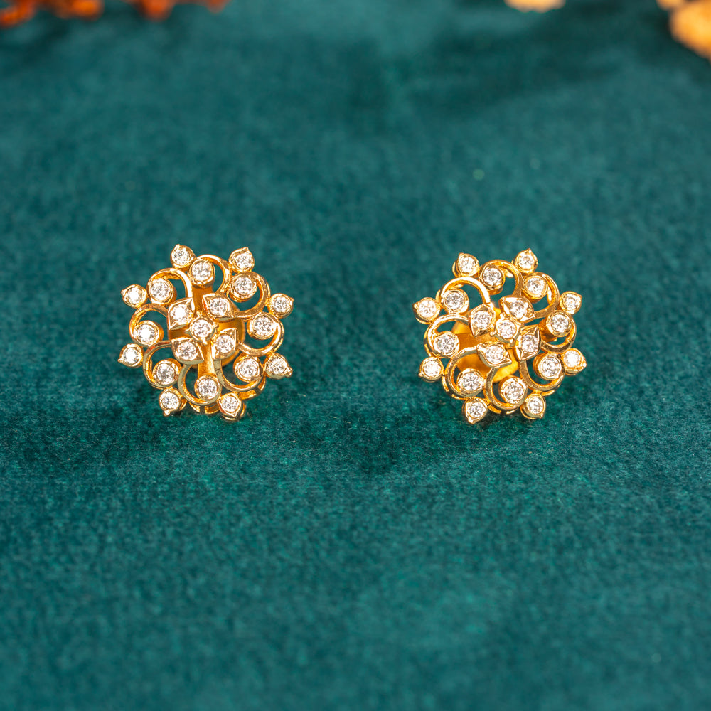 Karaikudi Floral Studs