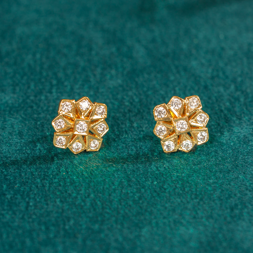 Karaikudi Floral Studs