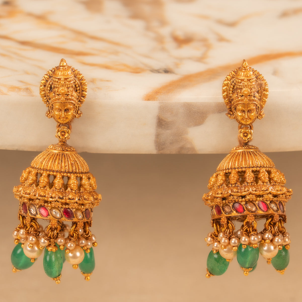 Kundan Jhumkas