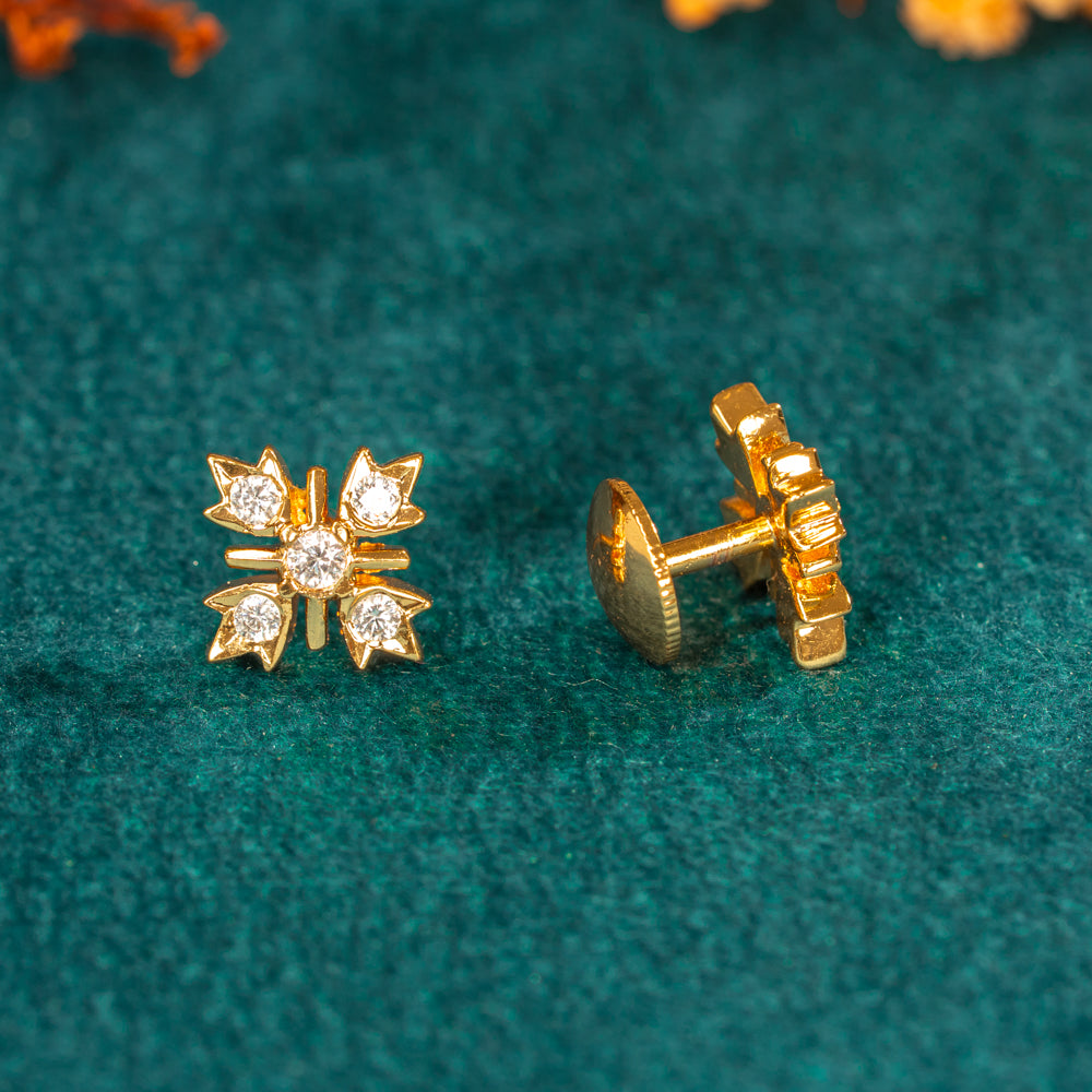 Karaikudi Floral Studs