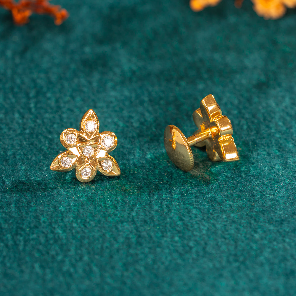 Karaikudi Floral Studs