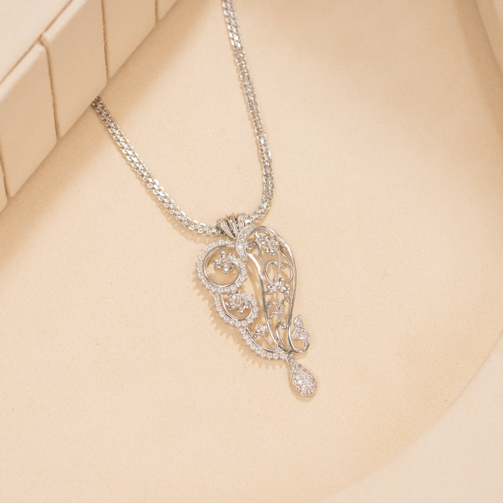 Silver Chain & Pendant Set