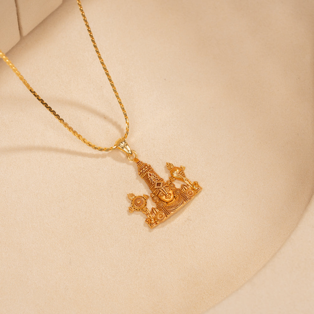 Gold Plated Chain & Pendant Set