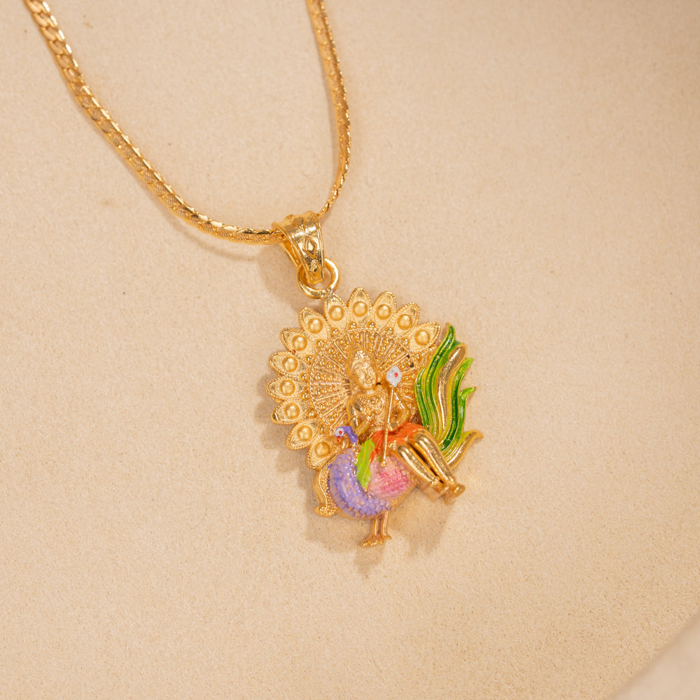 Gold Plated Chain & Pendant Set