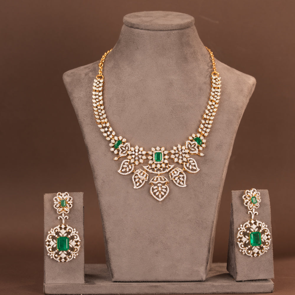CZ Necklace and Earring