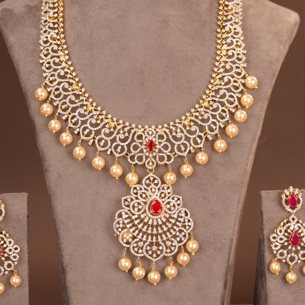 CZ Necklace and Earring
