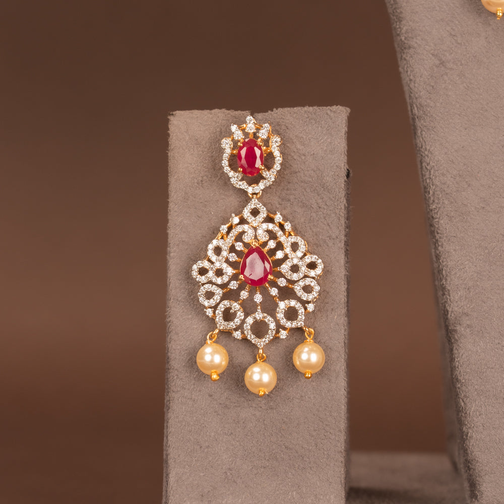 CZ Necklace and Earring