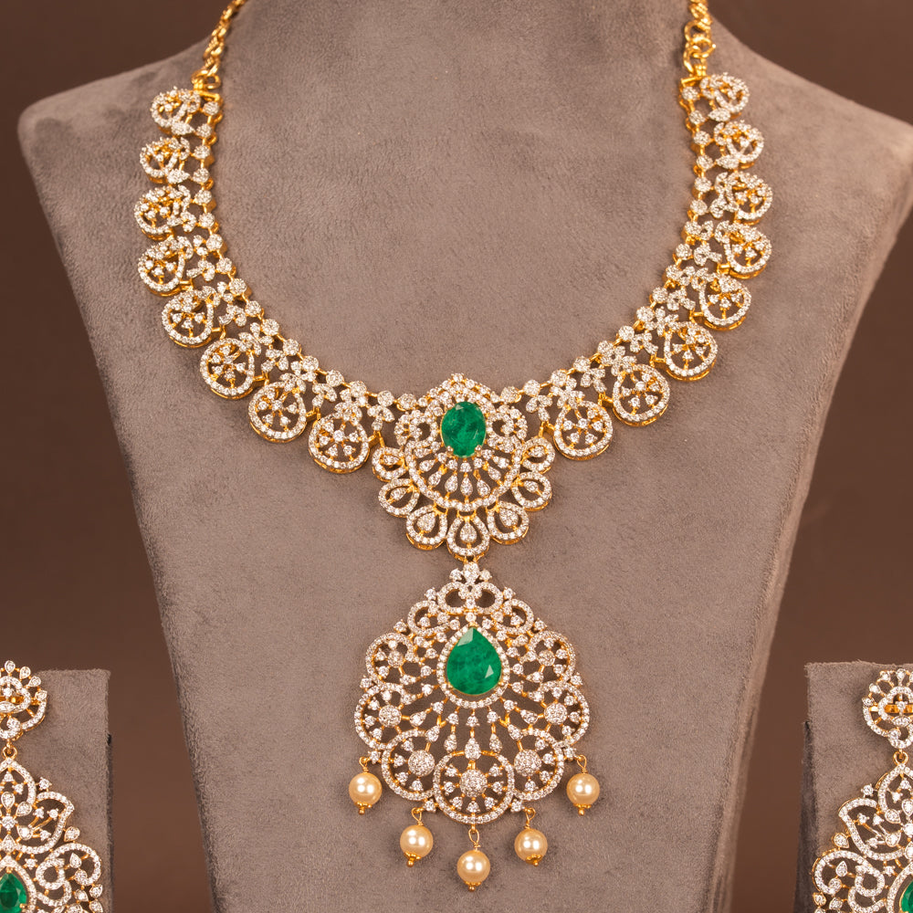 CZ Necklace and Earring