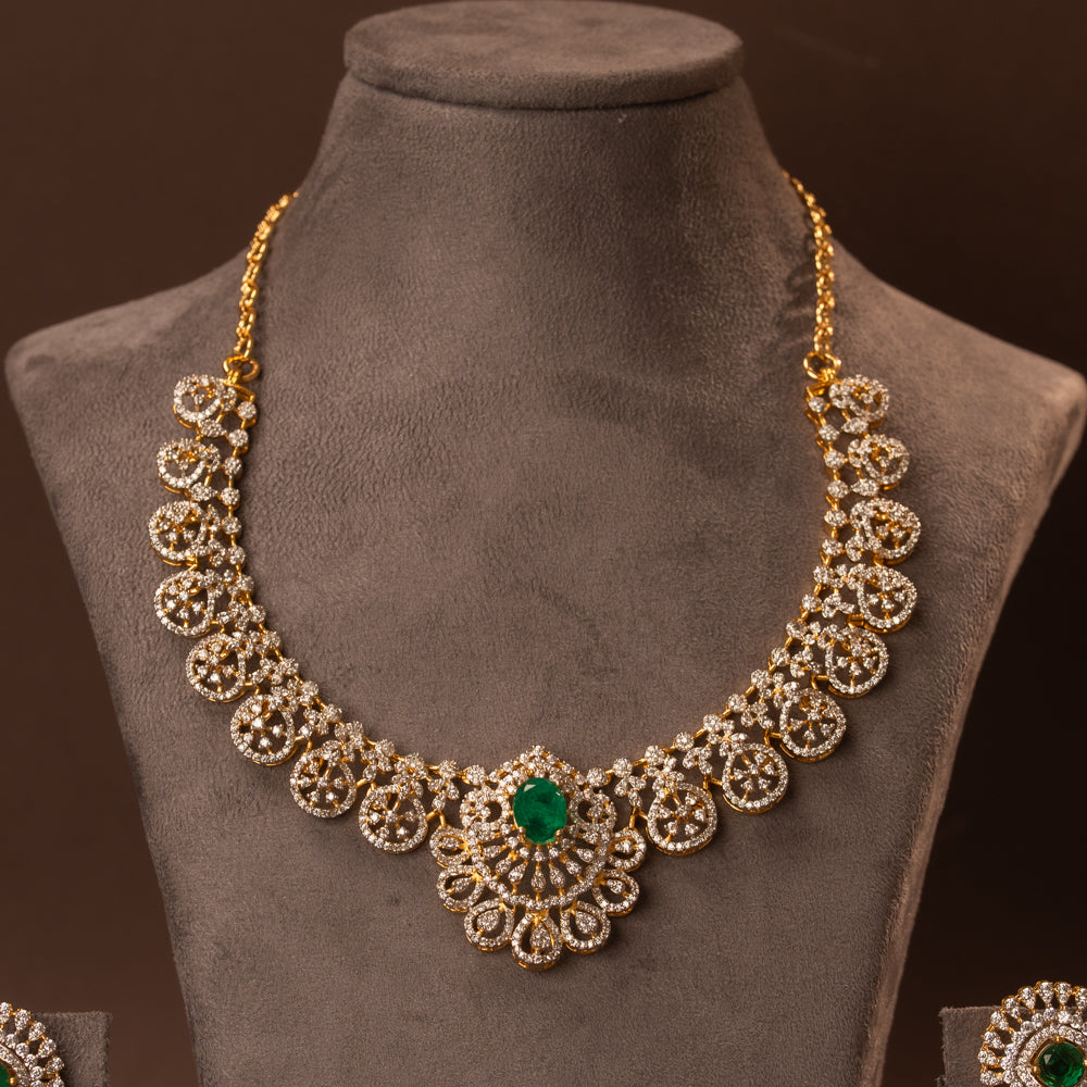 CZ Necklace and Earring