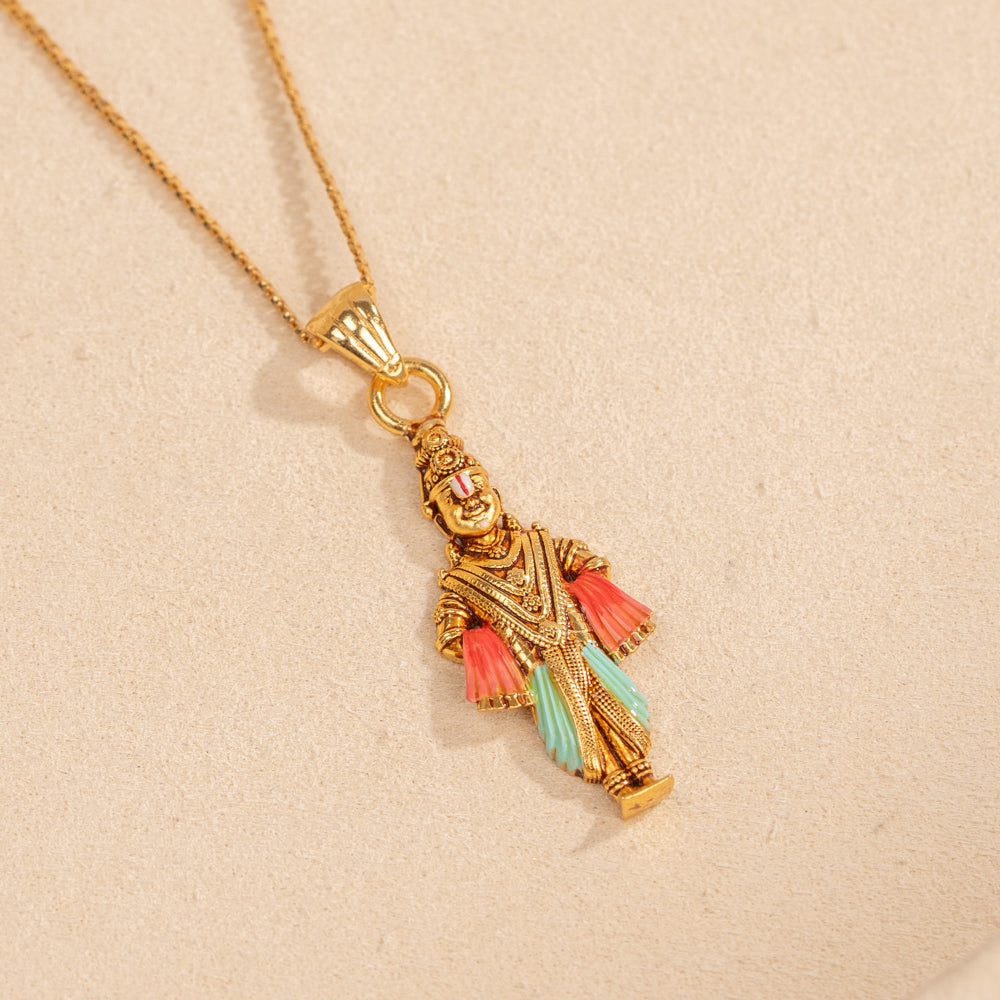 Gold Plated Chain & Pendant Set