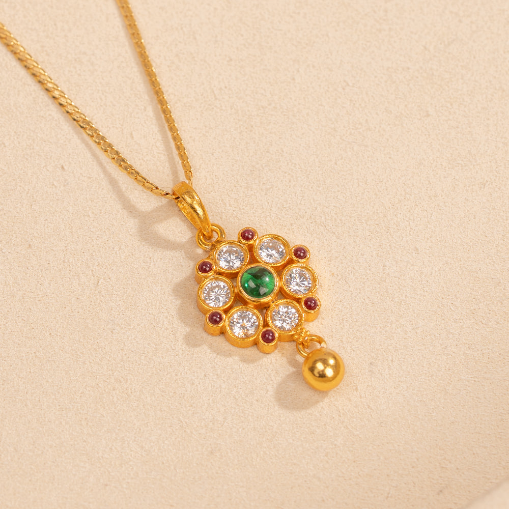 Gold Plated Chain & Pendant Set