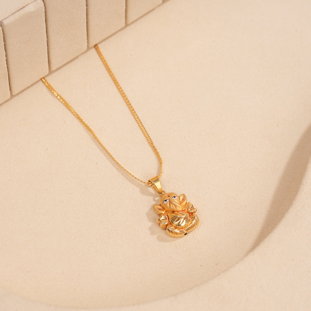 Gold Plated Chain & Pendant Set