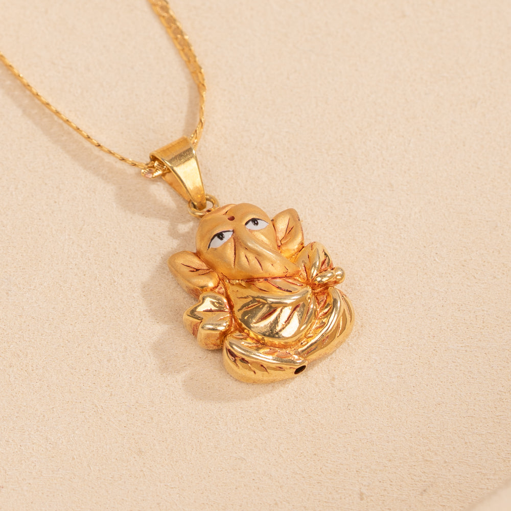 Gold Plated Chain & Pendant Set