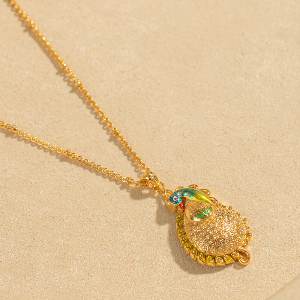 Gold Plated Chain & Pendant Set