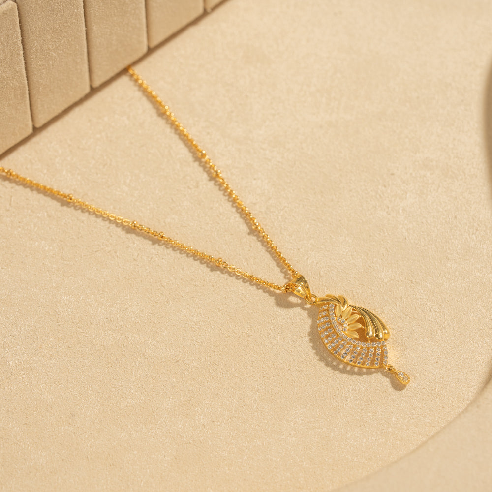 Gold Plated Chain & Pendant Set