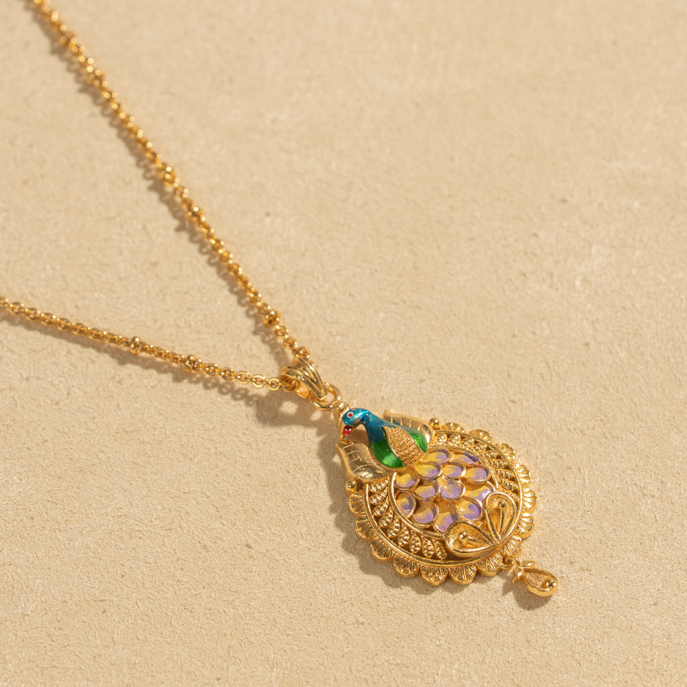 Gold Plated Chain & Pendant Set