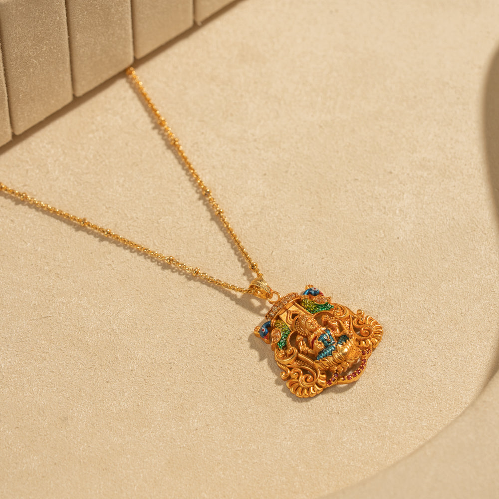 Gold Plated Chain & Pendant Set