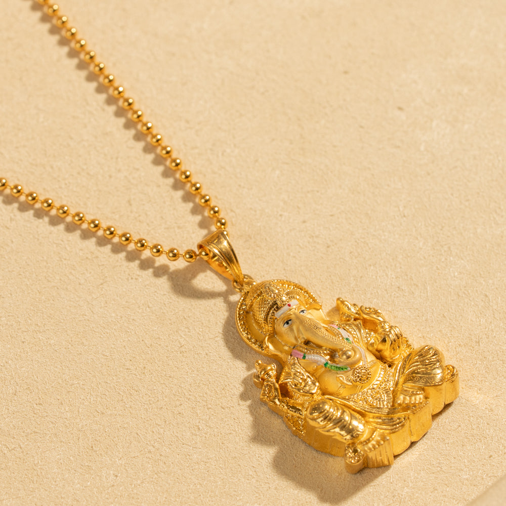 Gold Plated Chain & Pendant Set