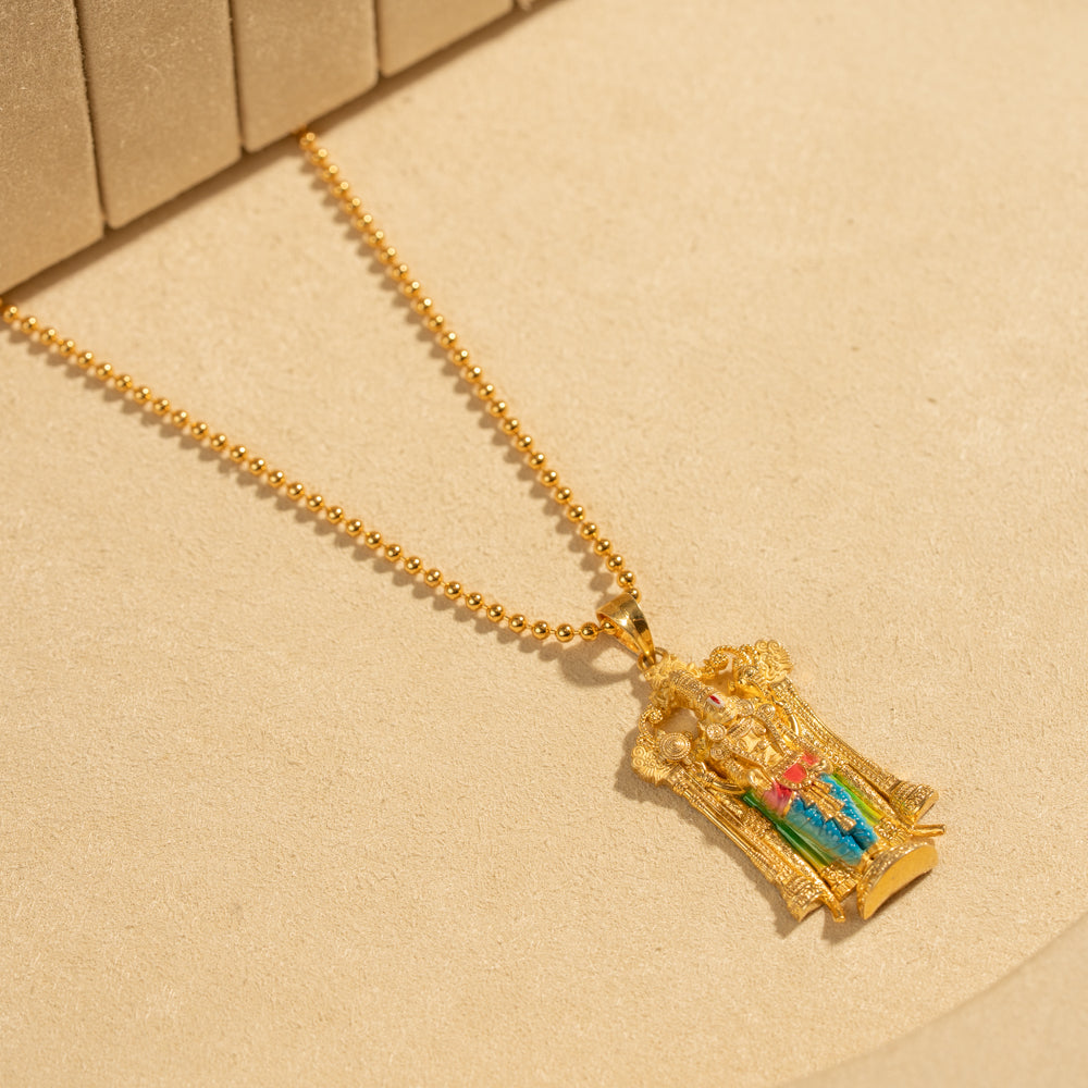 Gold Plated Chain & Pendant Set