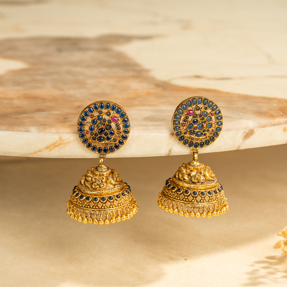 Kundan Jhumkas
