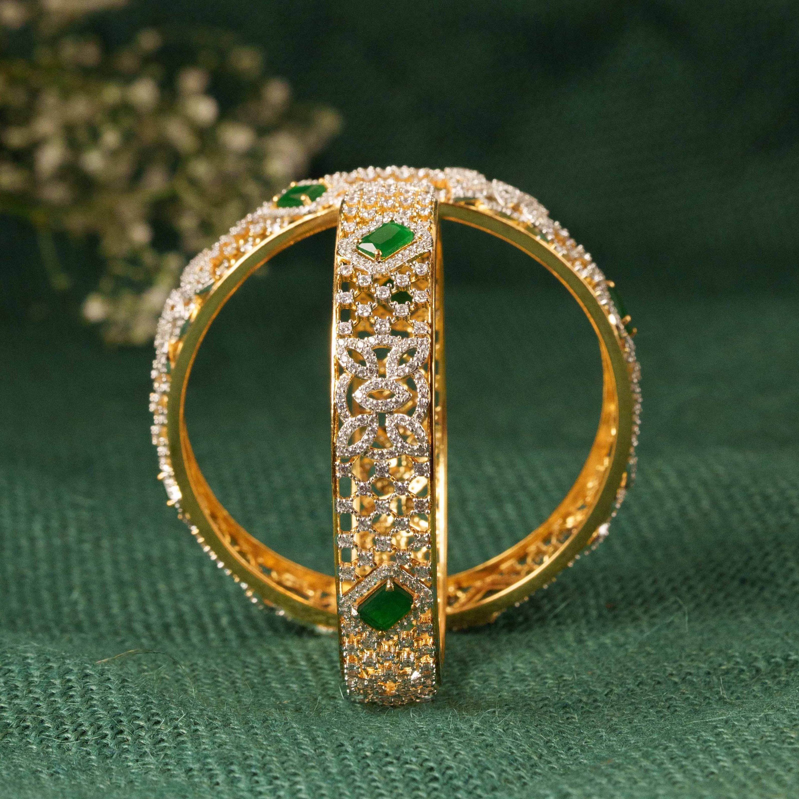 Gold Plated Ceubic Zirconia(CZ) Bangles