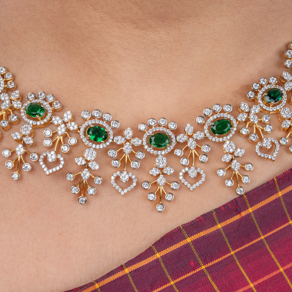 CZ Necklace & Earring