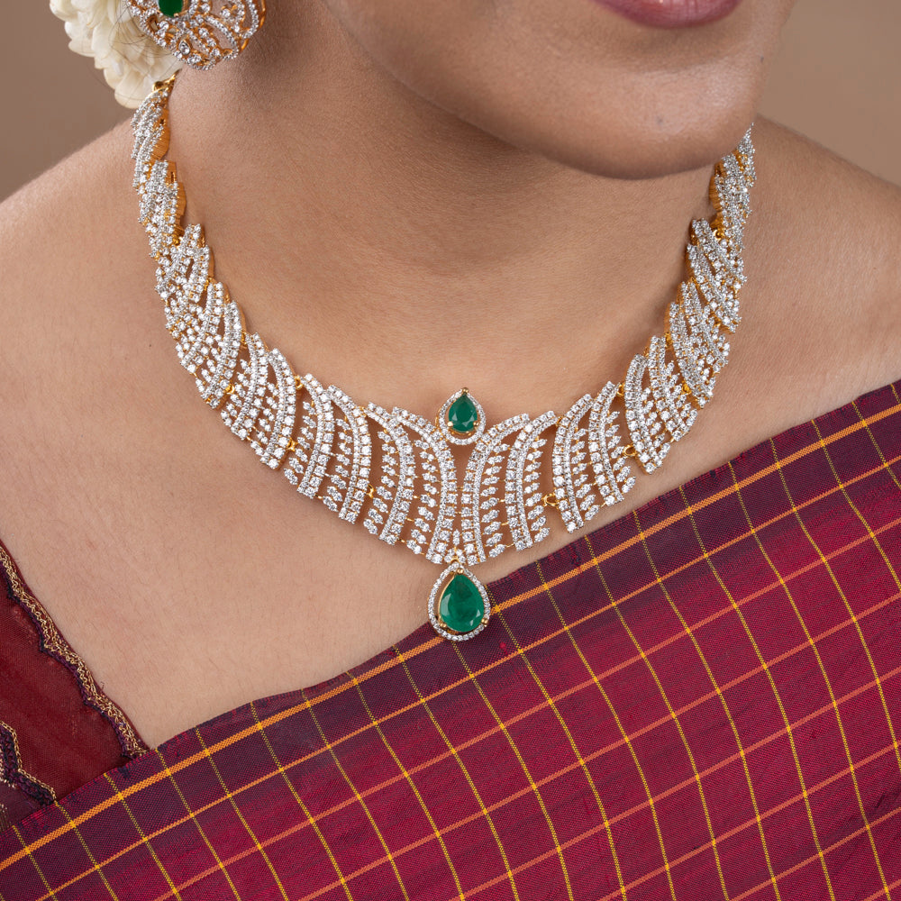 CZ Necklace & Earring