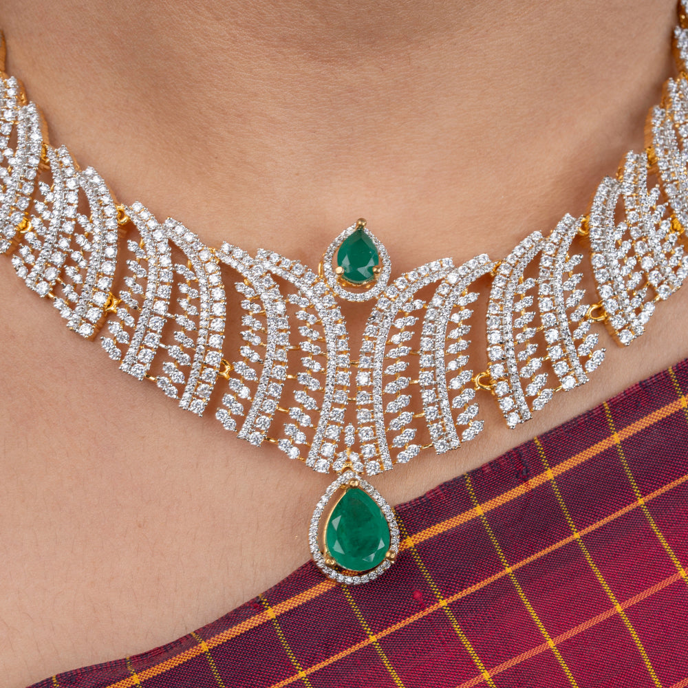 CZ Necklace & Earring