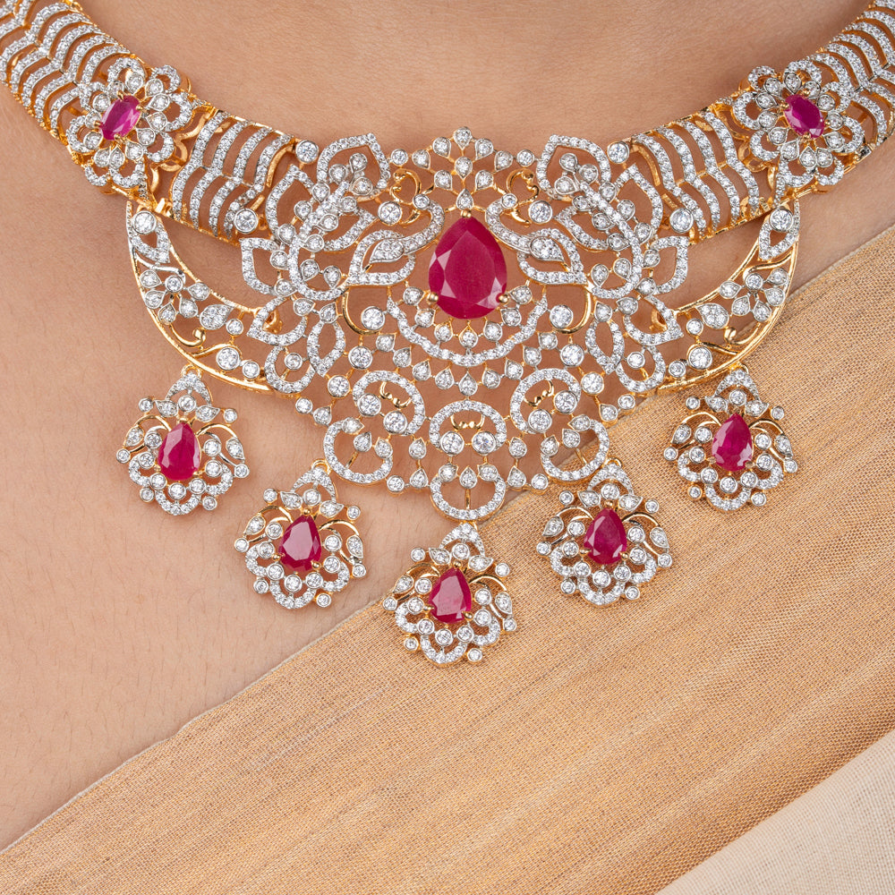 CZ Necklace & Earring