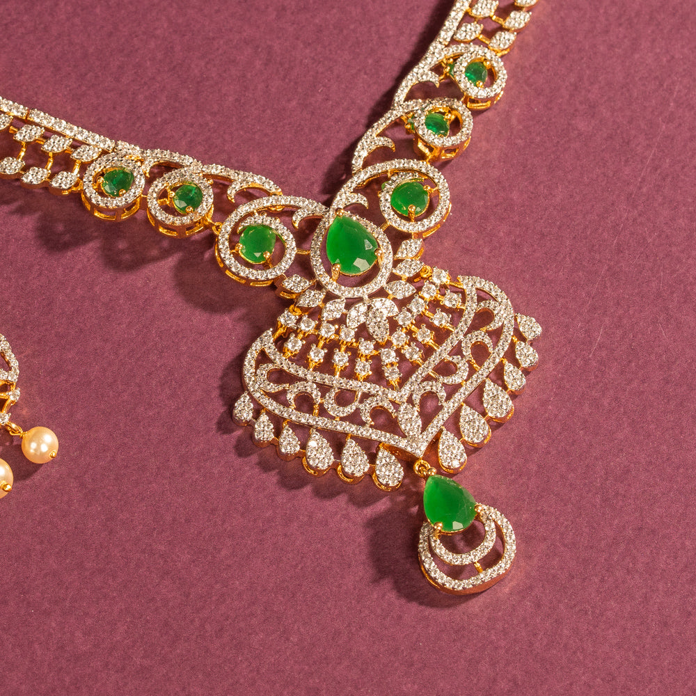 CZ Necklace and Earring