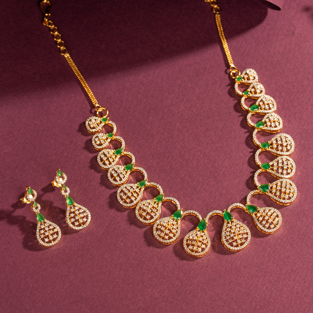 CZ Necklace and Earring