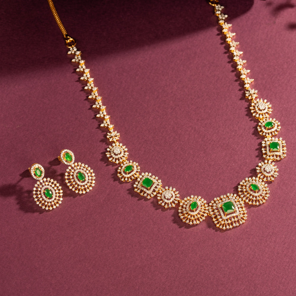 CZ Necklace and Earring