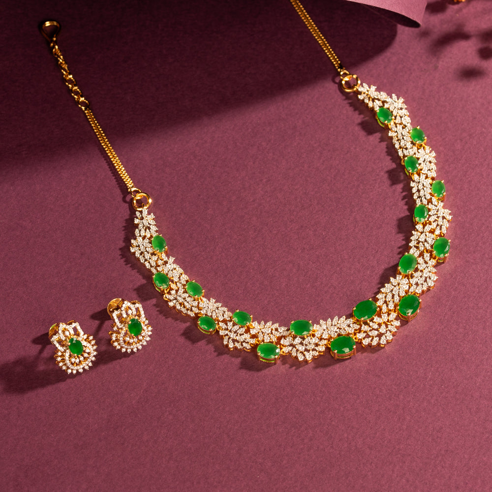CZ Necklace and Earring