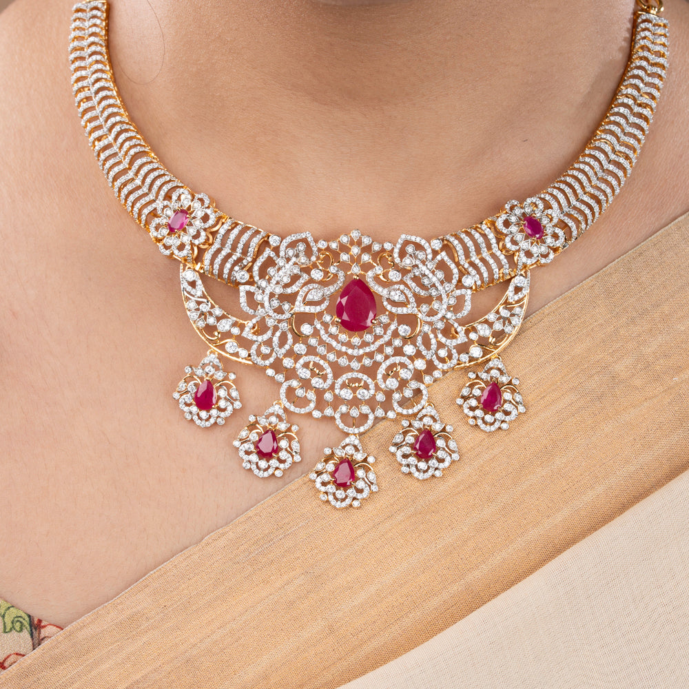 CZ Necklace & Earring