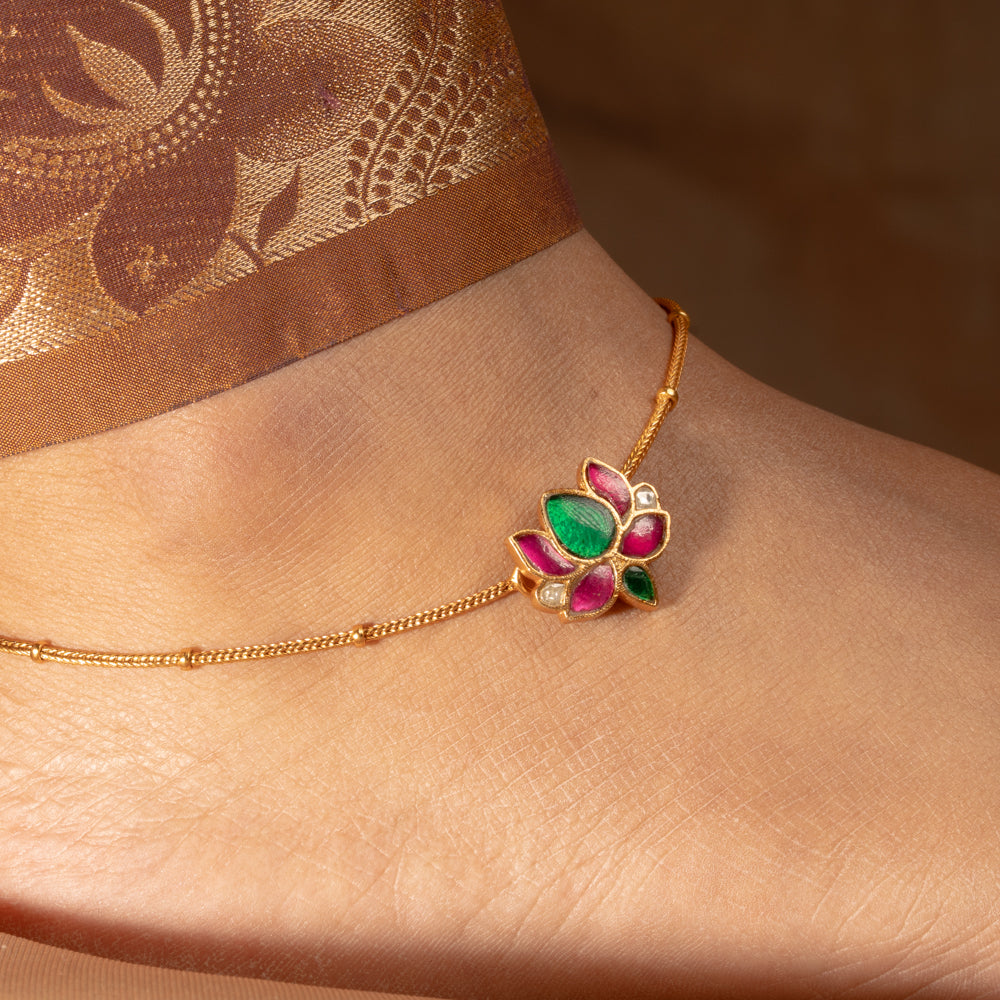Kundan Anklet