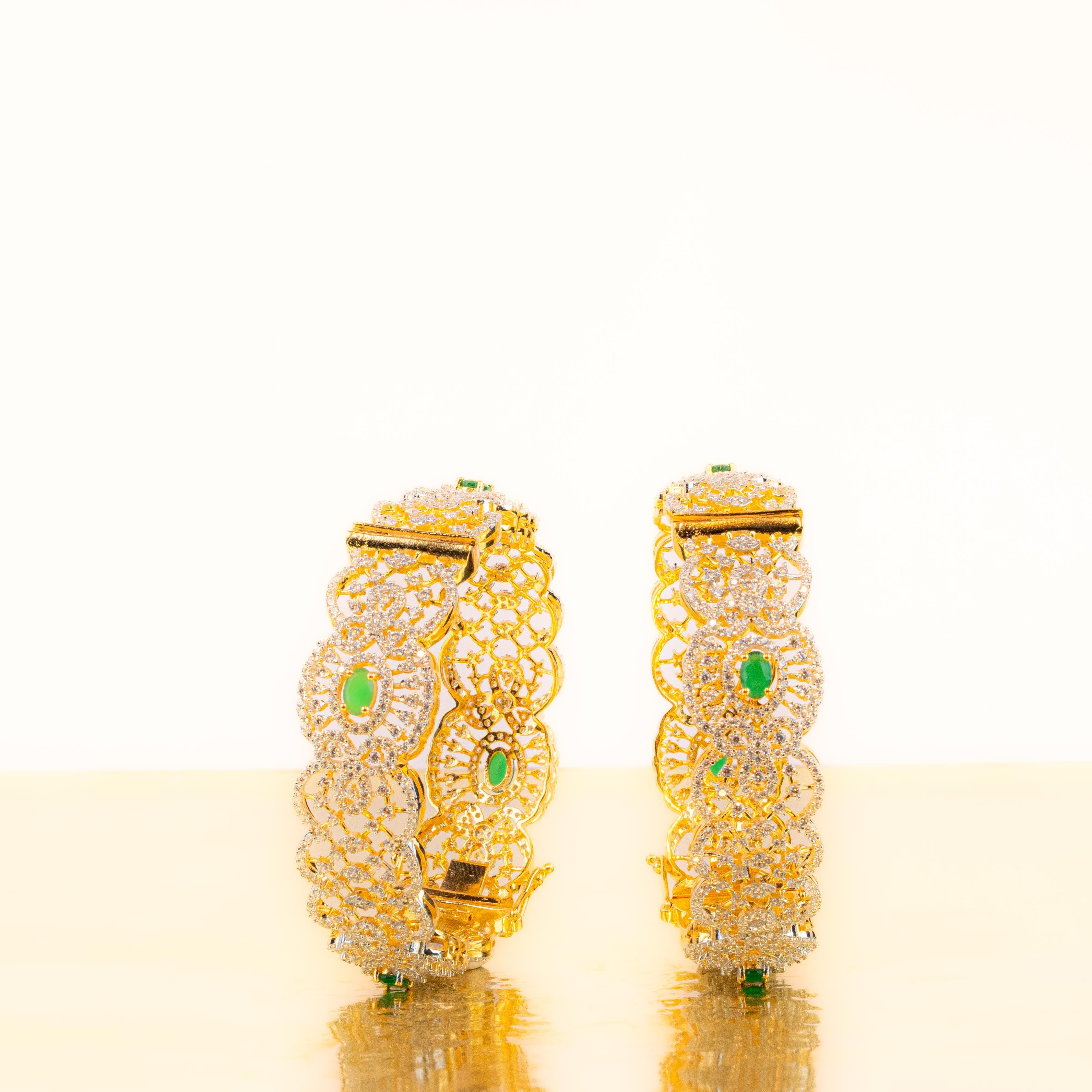 Gold Plated Ceubic Zirconia(CZ) Bangle